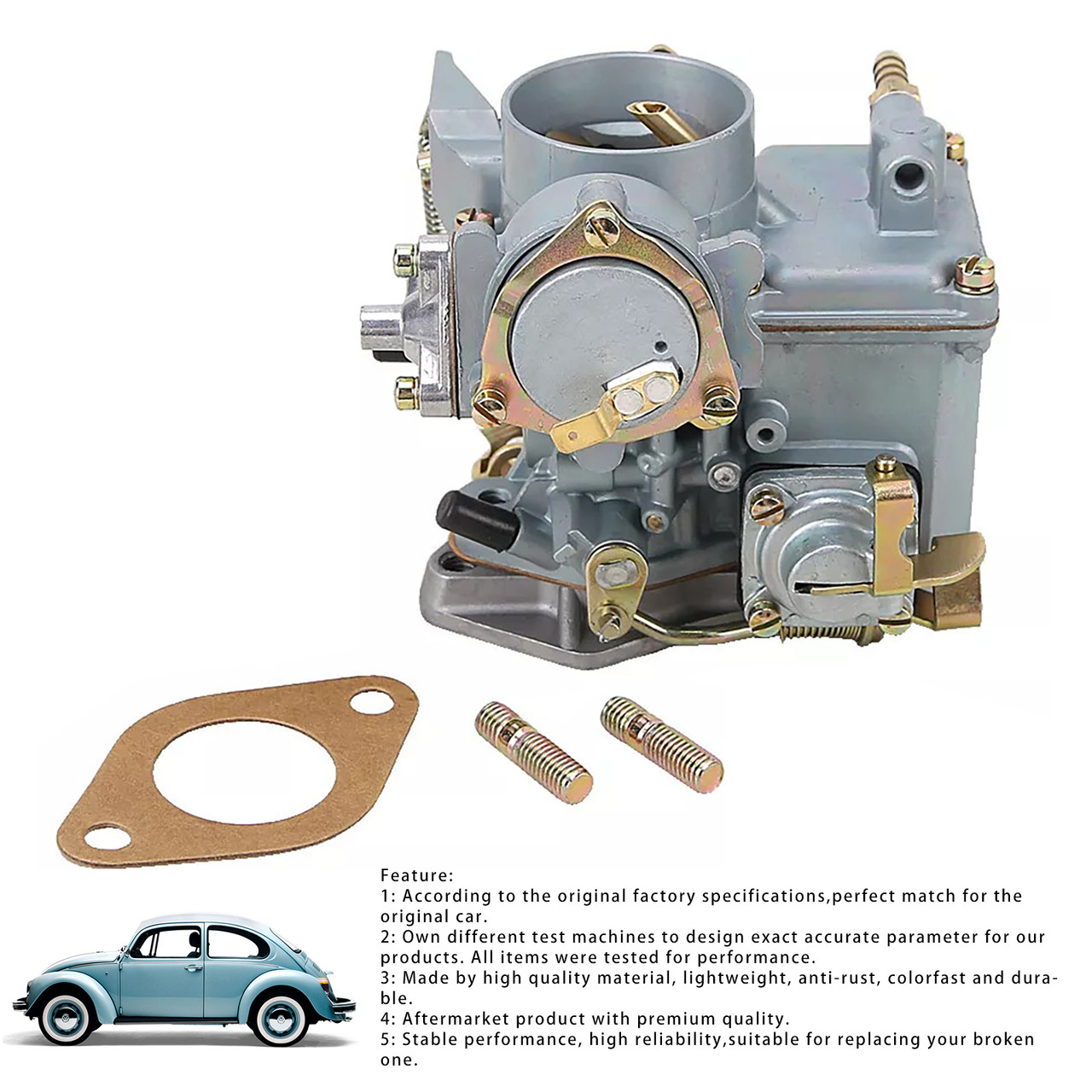 Carburetor 113129029A For VW Beetle 30/31 PICT-3 Type 1&2 Bug Bus Ghia W/ Gasket