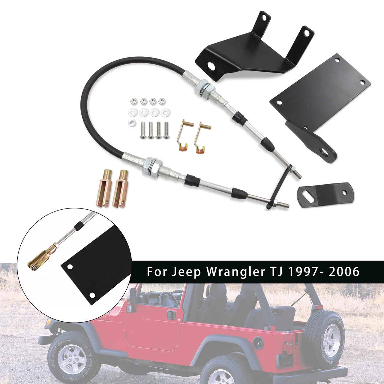 Transfer Case Cable Shift Linkage Upgrade Heavy Duty For Wrangler TJ 1997-2006