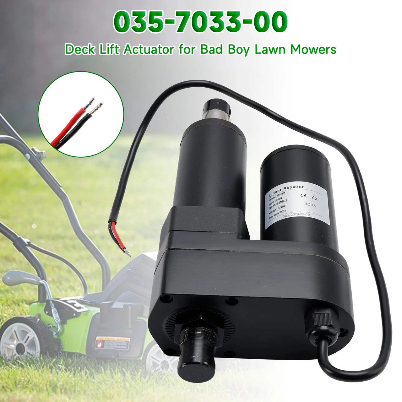 Deck Lift Actuator 035-7033-00 for Bad Boy Lawn Mowers ZT Elite CZT Maverick