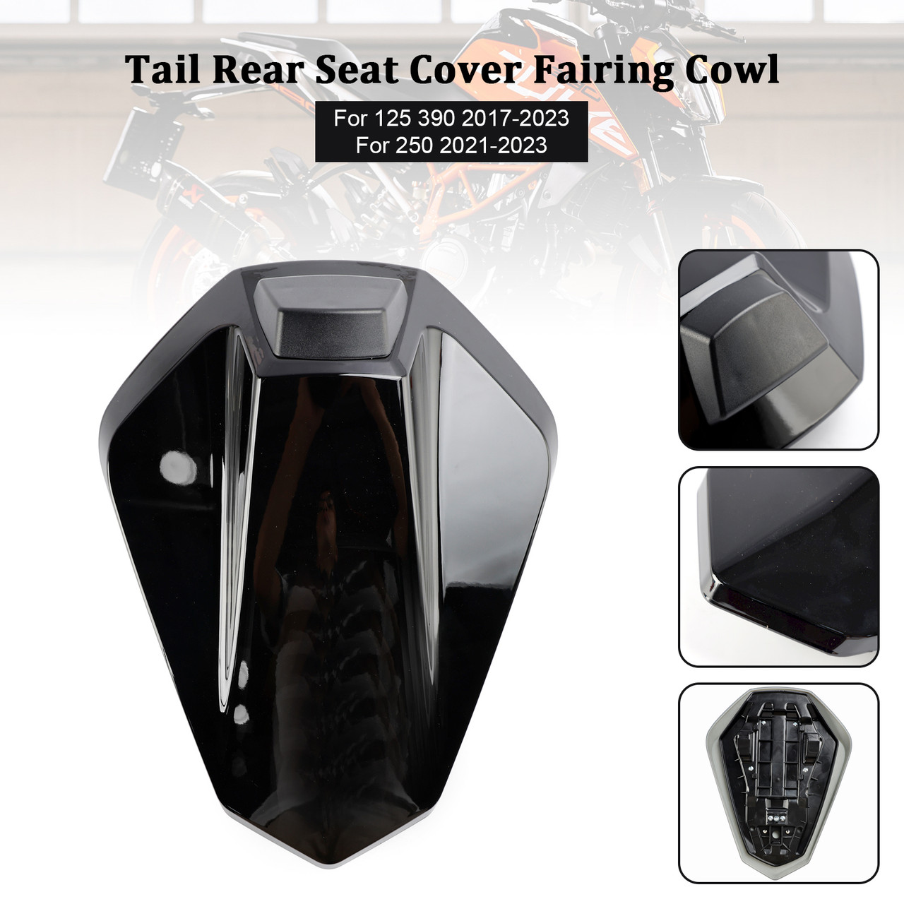 Tail Rear Seat Cover Fairing Cowl For 125 250 390 Duke 2017-2023 Black