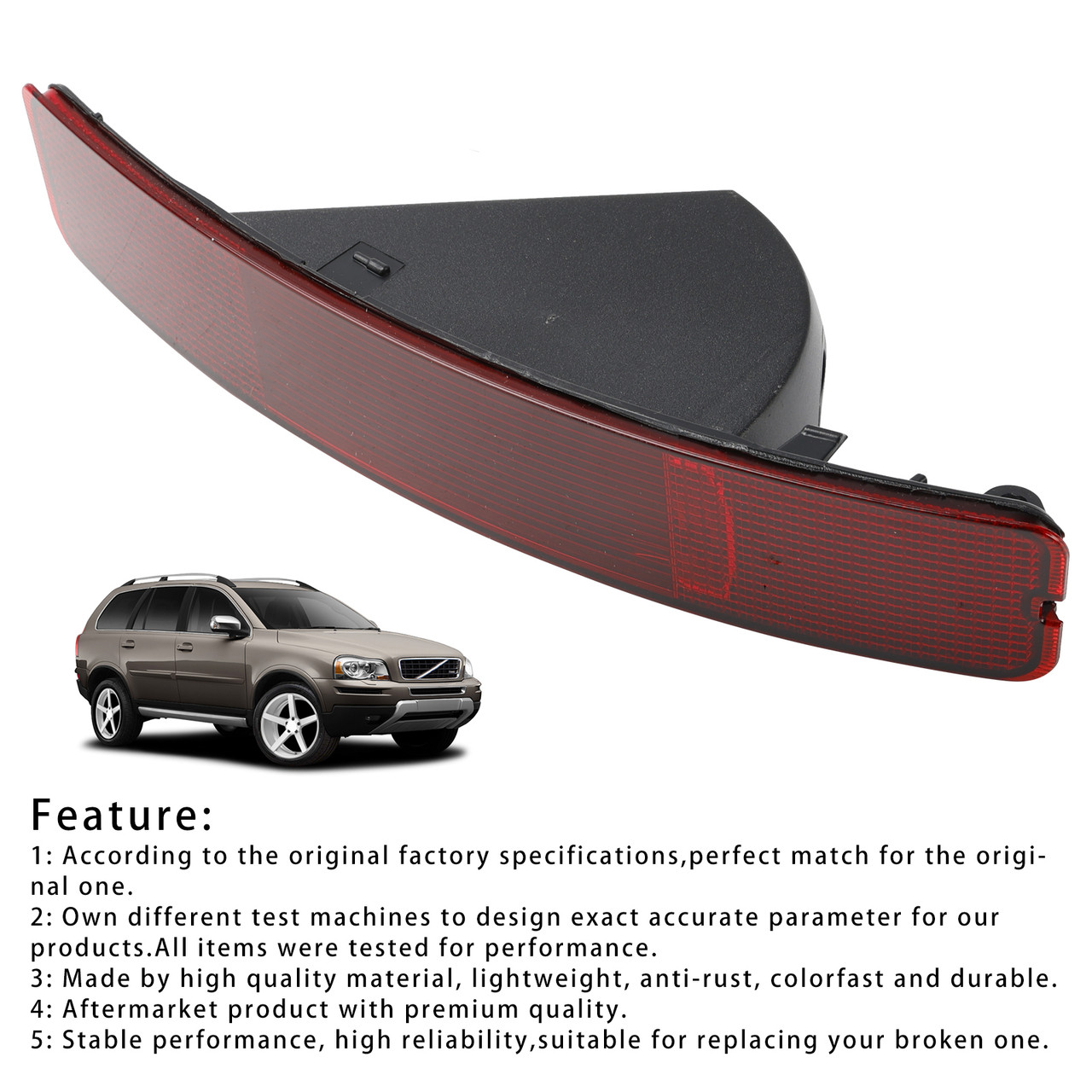 Right Rear Tail Fog Light Reflector 8693008 For Volvo XC90 2003-2006