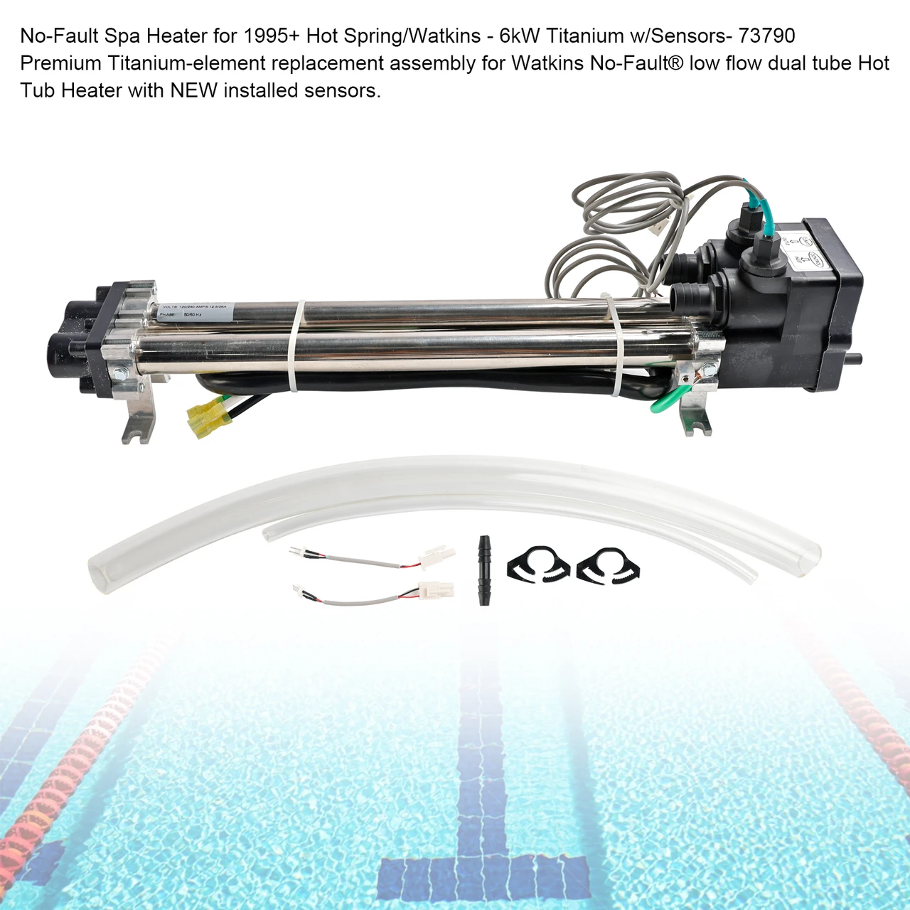 No-Fault Titanium Spa Heater for Hot Spring/Watkins/Caldera/Tiger River 73790-6KW
