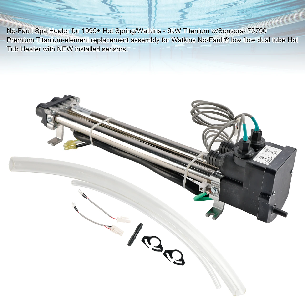 No-Fault Titanium Spa Heater for Hot Spring/Watkins/Caldera/Tiger River 73790-6KW