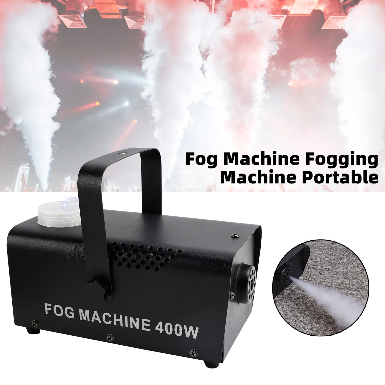 Mini 400W Fog Machine Fogging Machine Portable With Wireless Remote Control Club