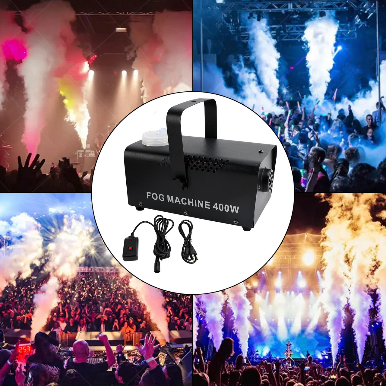 Mini 400W Fog Machine Fogging Machine Portable With Wireless Remote Control Club