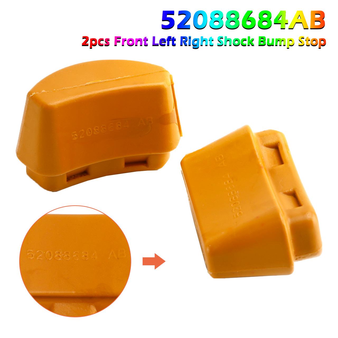 2pcs Front Left Right Shock Bump Stop for Jeep Liberty KJ 2002-2007 52088684AB