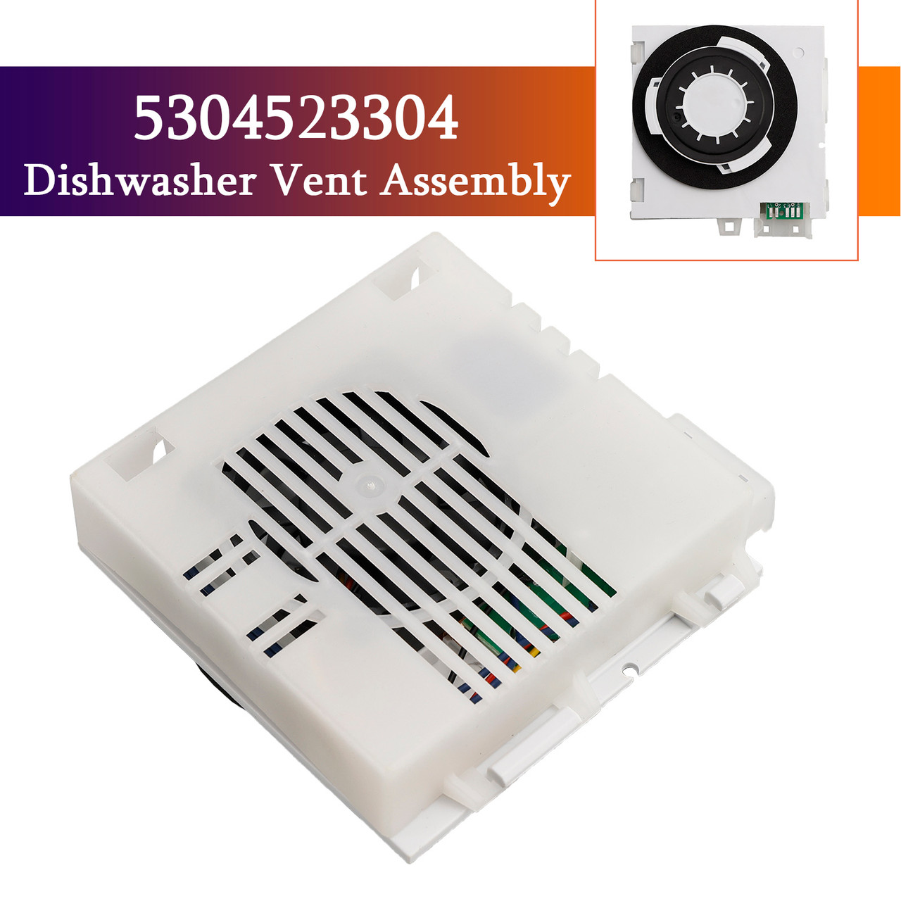 5304523304 154861101 Dishwasher Vent Assembly for Frigidaire Kenmore Dishwasher