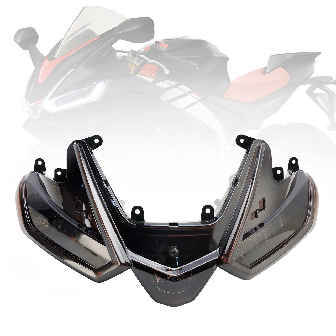 Front Headlight Grille Headlamp Led Protector Smoke For Aprilia Rs660 20-24 Rsv4