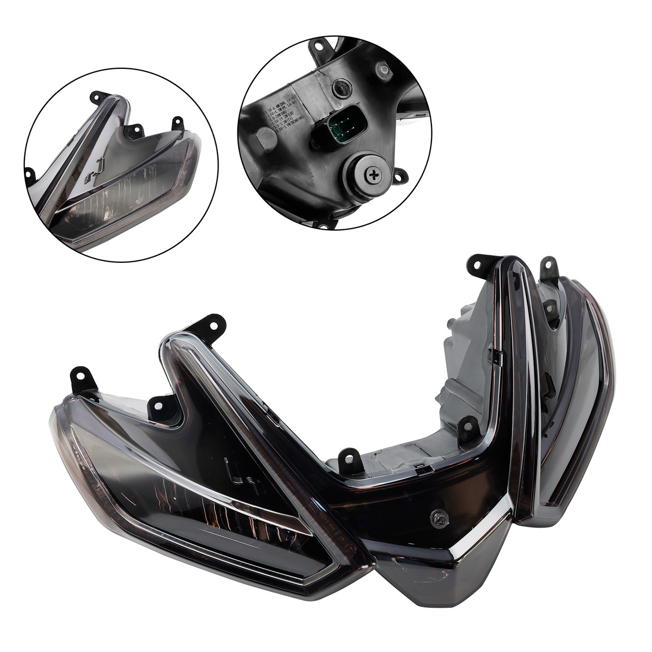 Front Headlight Grille Headlamp Led Protector Smoke For Aprilia Rs660 20-24 Rsv4