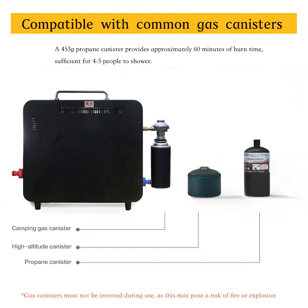 Propane Portable Water Heater Countertop Instant Camping Shower For Outdoors