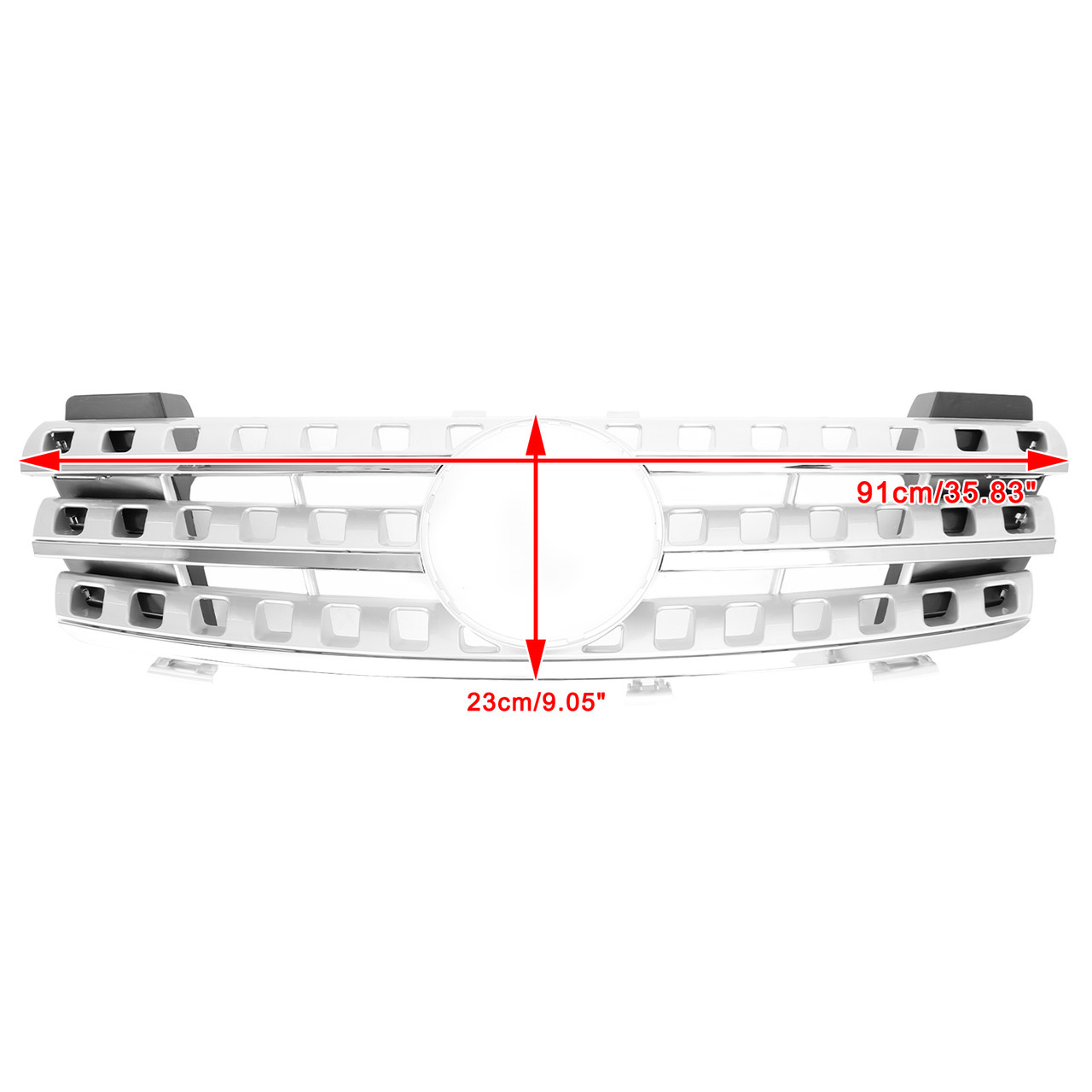 Front Grille Grill Fit Mercedes-Benz ML-Class W164 2005-2008 Chrome