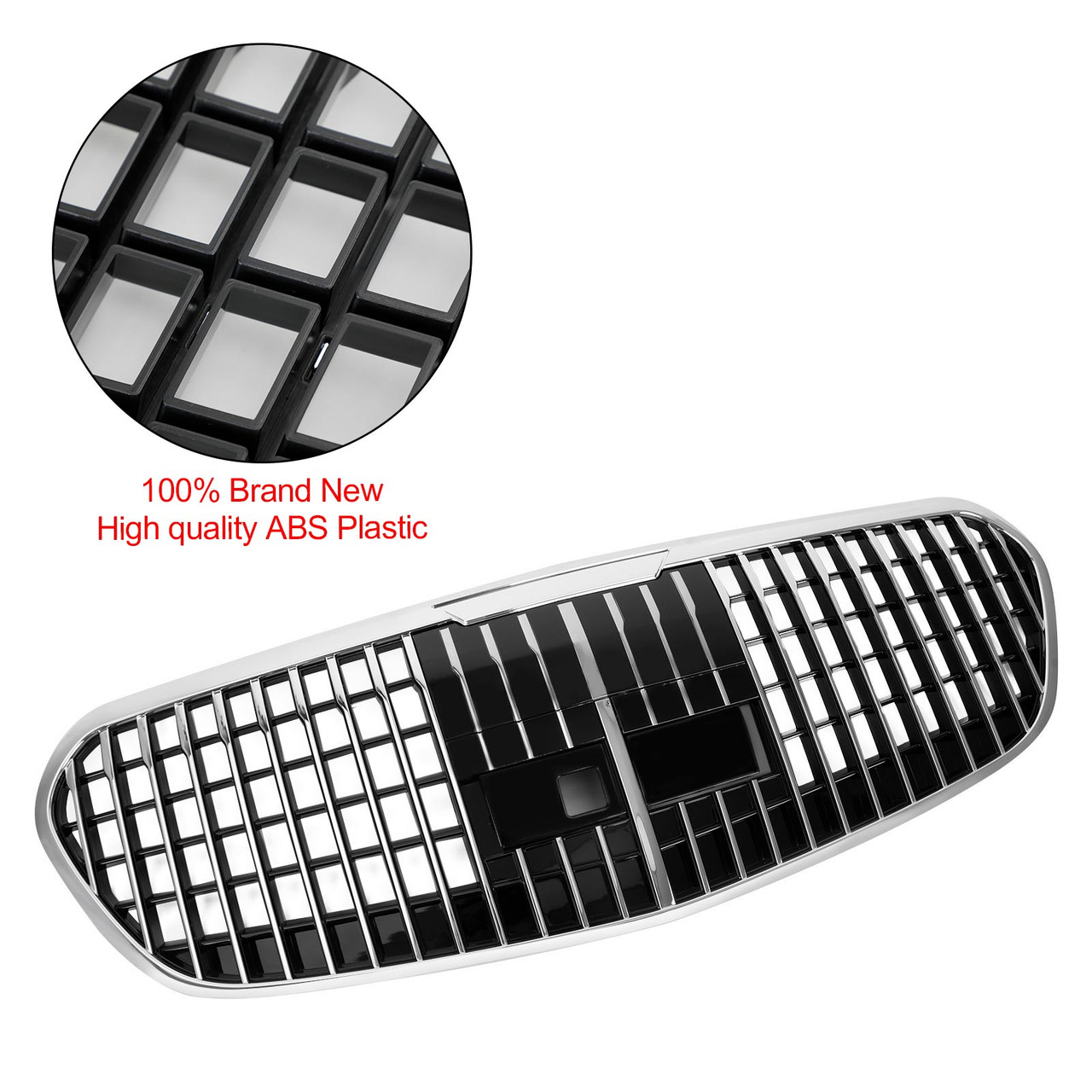 Front Bumper Upper Grille Fit Mercedes Benz S Class W223 S450L S500 S580 2021+