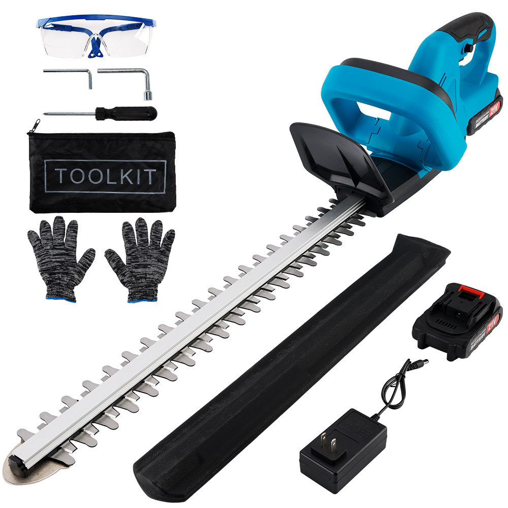20'' Electric Hedge Trimmer Cordless Power Hedge Trimmer with 2Battery & Charger