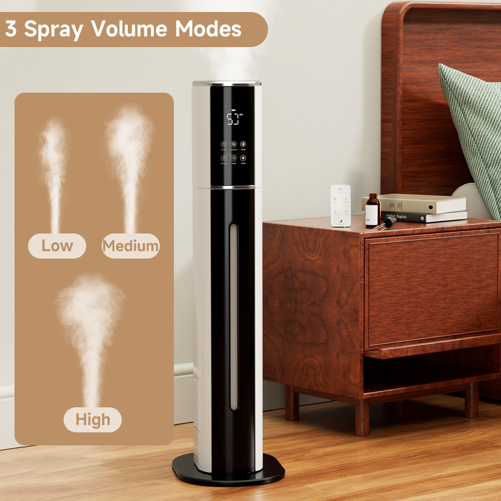 2.4gal/9L Bedroom Silent Humidifier Suitable for Large Room, 3-Speed Ultrasonic Cool Mist Humidifier, Purification and filtration function, Built-in UV lamp ，Suitable for Indoor Pet Friendly, Babies Friendly Plant Friendly