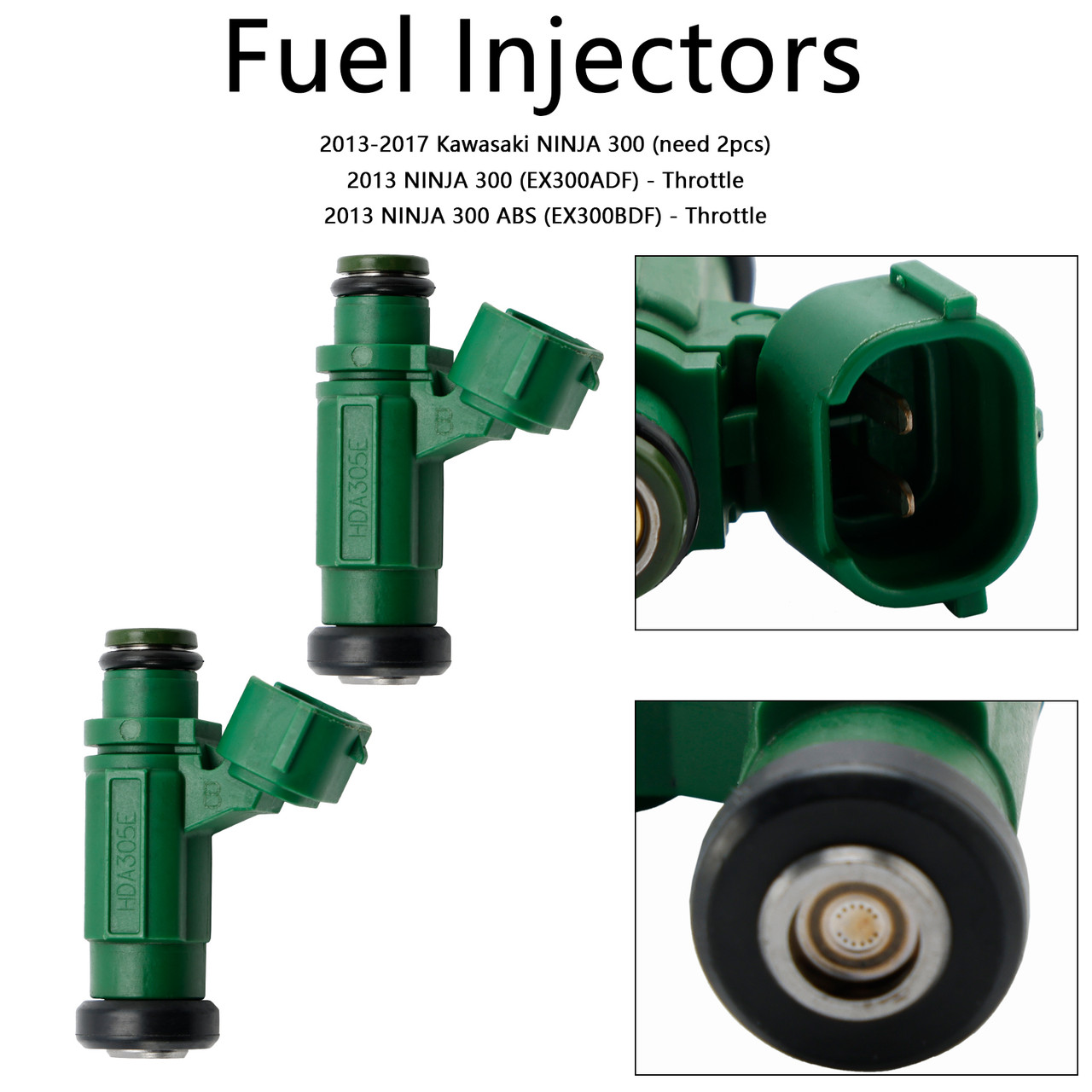 2PCS 49033-0558 Fuel Injector For Kawasaki Versys-X 300 2017-2022 Ninja 300 2013-2017