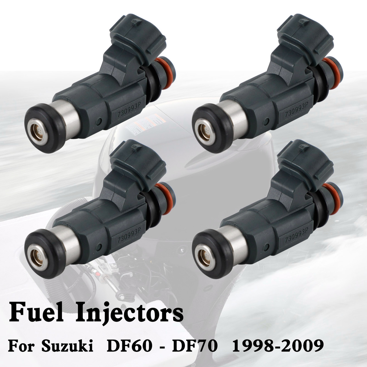 4PCS 15710-66D00 Fuel Injectors CDH166 For Suzuki DF60-DF70 1998-2009