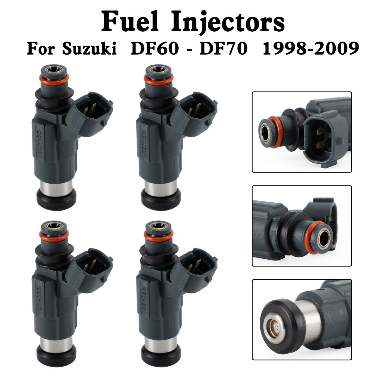 4PCS 15710-66D00 Fuel Injectors CDH166 For Suzuki DF60-DF70 1998-2009