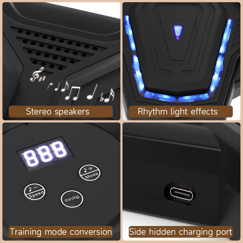 Colorful LED Music Punching Machine with Gloves – Bluetooth Boxing Trainer