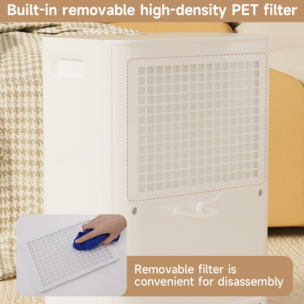 2500 Sq. ft Dehumidifier for Basement and Large Room, 26 Pints Dehumidifiers for Home with Drain Hose, Intelligent Humidity Control, 3 Modes, 24H Timer, Ideal for RV, Bathroom, Bedroom