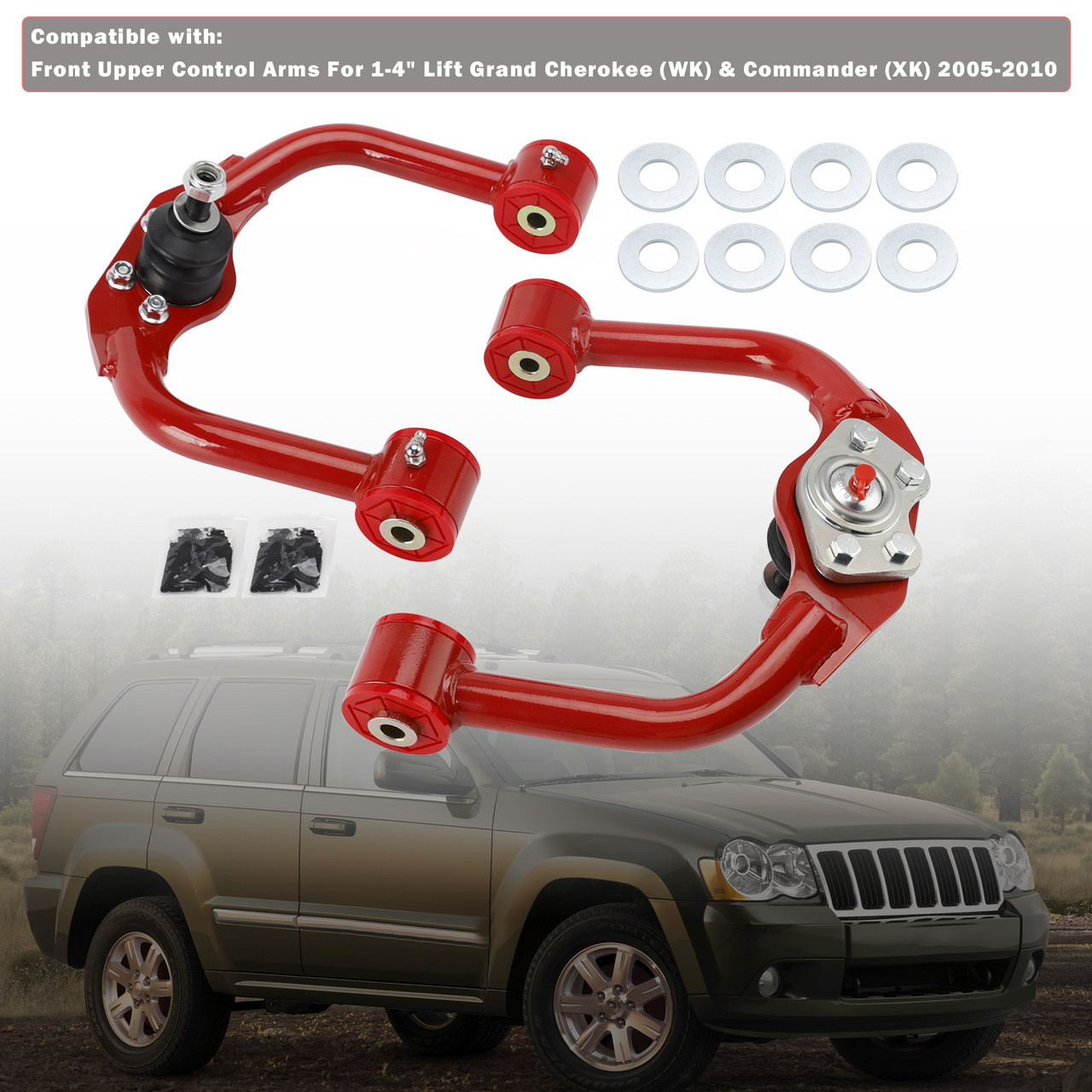 1-4" Lift Front Upper Control Arms For Jeep Grand Cherokee Commander 2005-2010