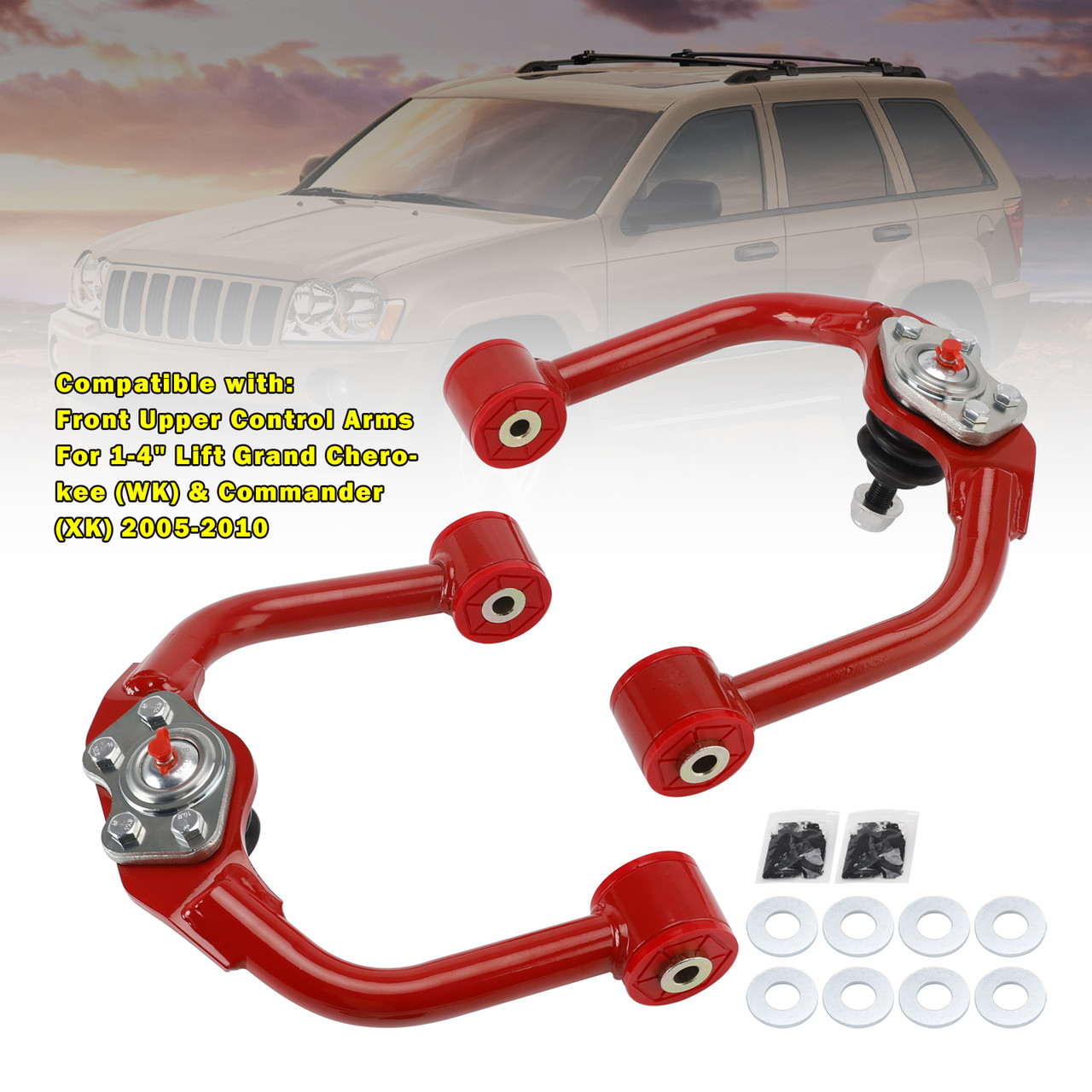 1-4" Lift Front Upper Control Arms For Jeep Grand Cherokee Commander 2005-2010