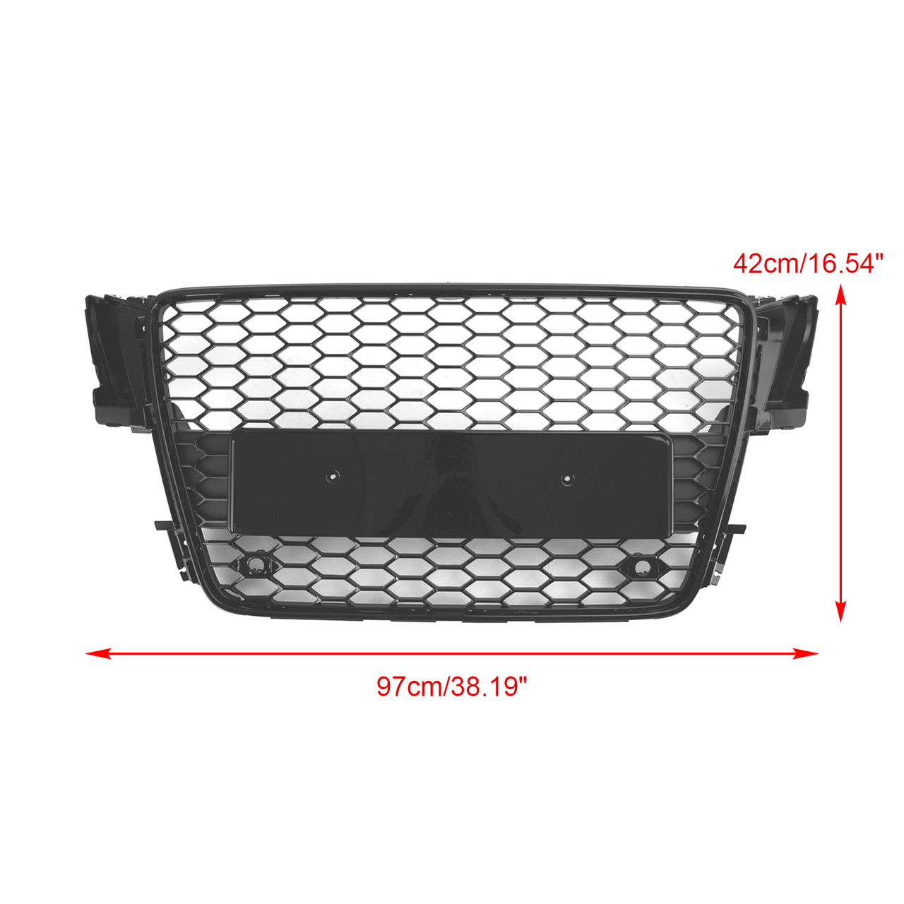 RS5 Style Hood Henycomb Sport mesh Grill Grille Fit AUDI A5 S5 B8 2008-2012
