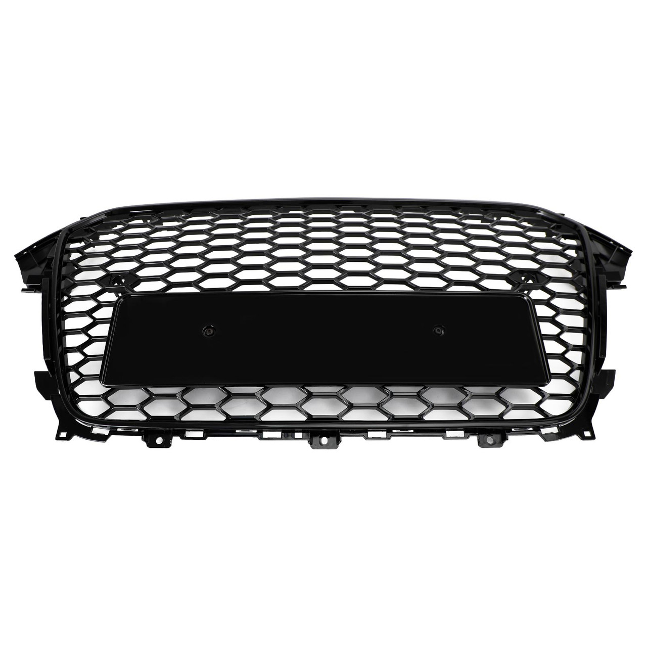 RS4 Style Mesh Front Bumper Grille Grill Fit Audi A4 S4 2013-2016 Gloss Black