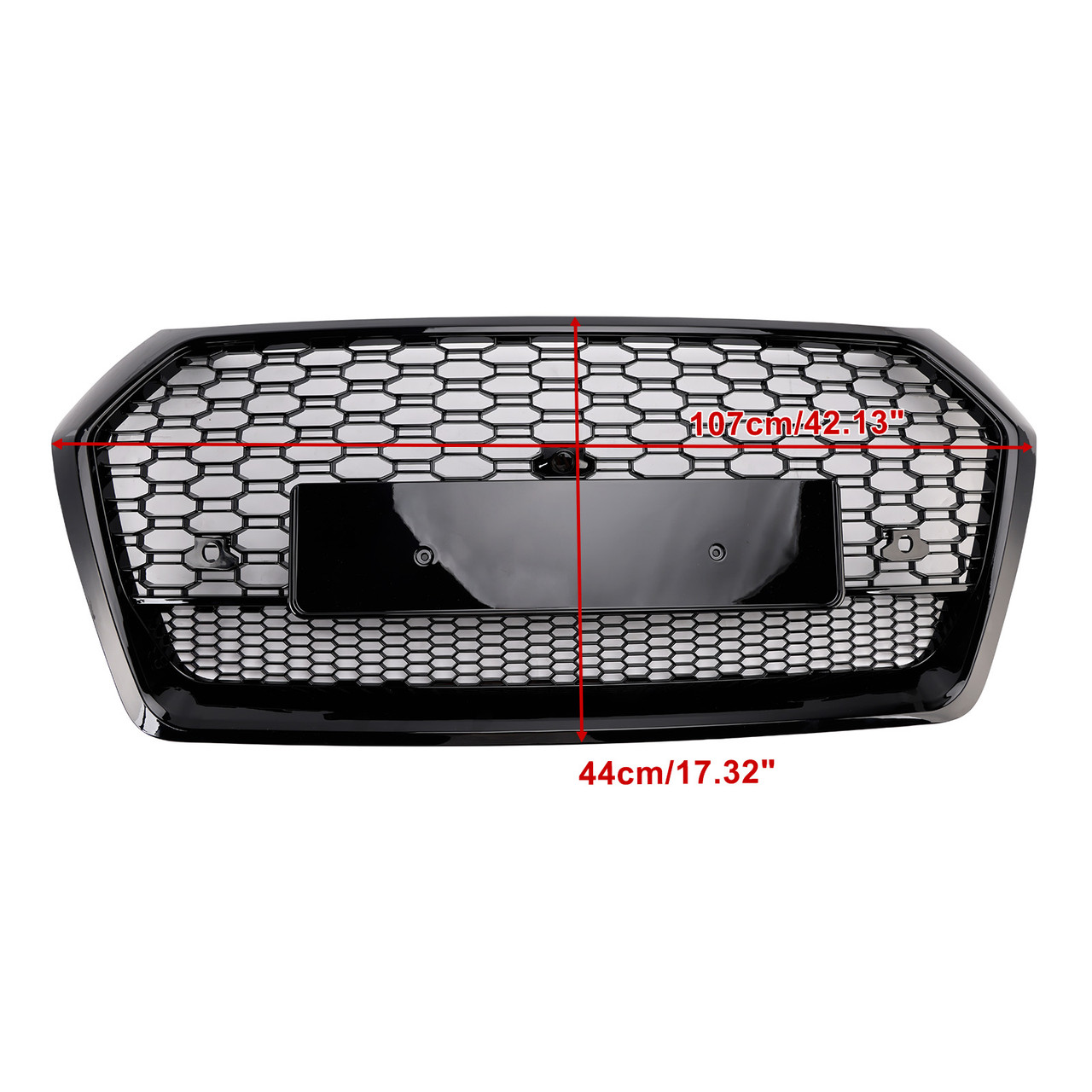 RSQ5 Style Front Honeycomb Mesh Grille Grill Fit Audi Q5 SQ5 2018-2020