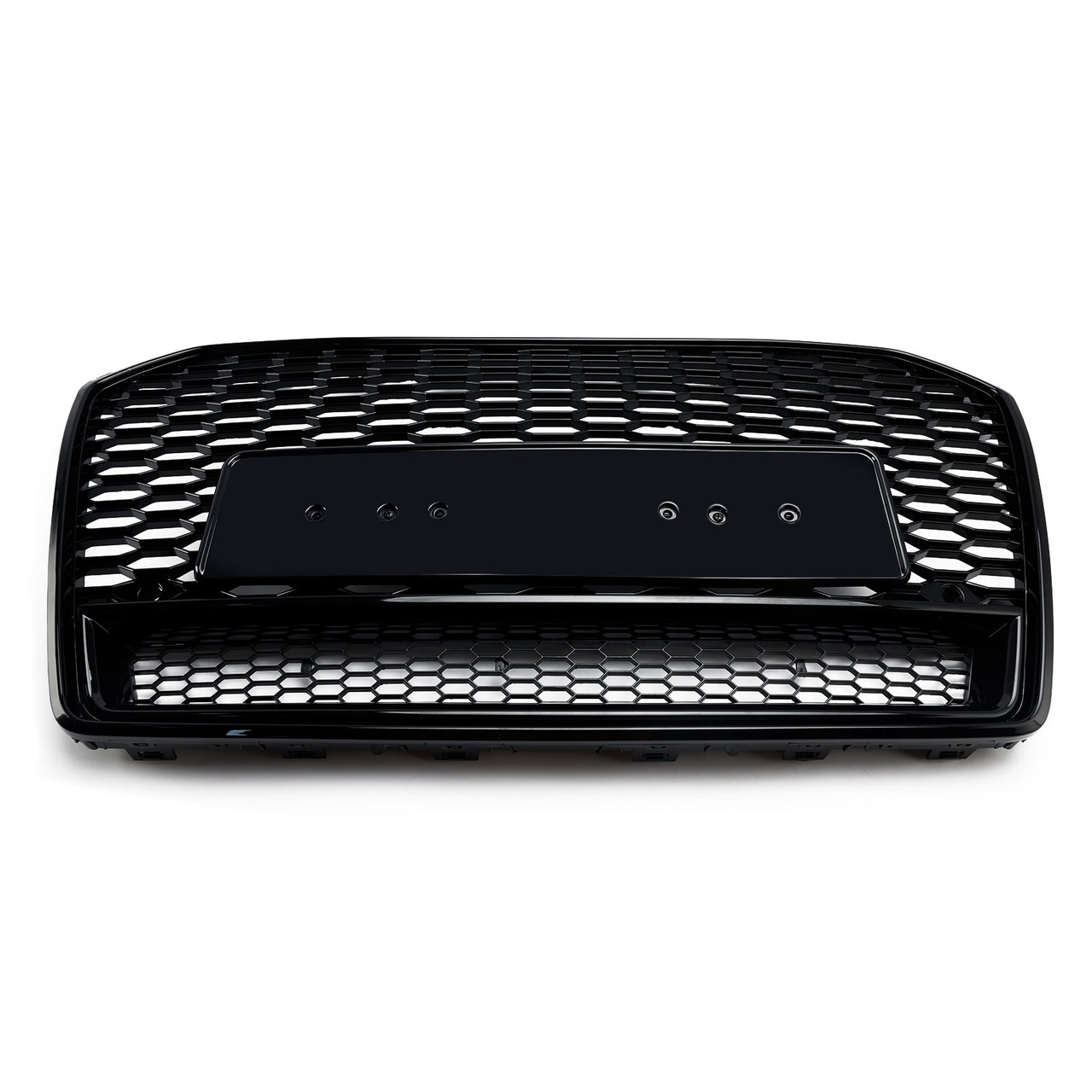 RS6 Style Honeycomb Mesh Front Grill Grille Fit Audi A6 S6 C7 2016-2018 Black