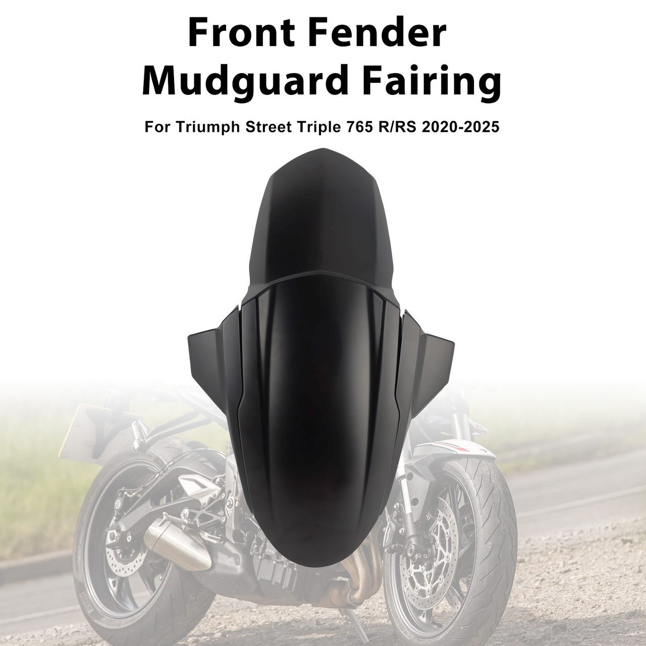 Front Fender Mudguard Fairing For Street Triple 765 R RS 2020-2025 Black