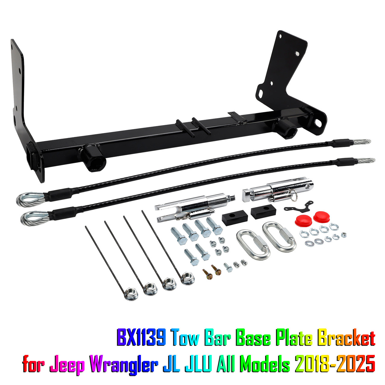 BX1139 Tow Bar Base Plate Bracket for Jeep Wrangler JL JLU All Models 2018-2025