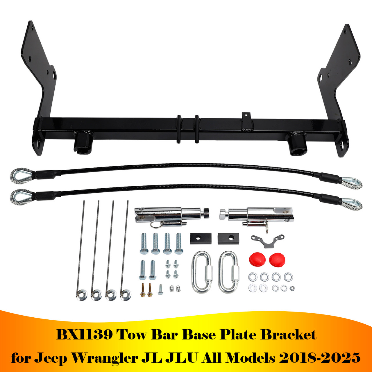 BX1139 Tow Bar Base Plate Bracket for Jeep Wrangler JL JLU All Models 2018-2025