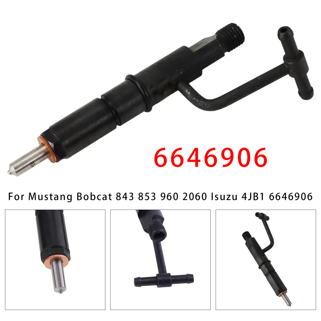 1Pcs Fuel Injector For Mustang Bobcat 843 853 960 2060 Isuzu 4JB1 6646906