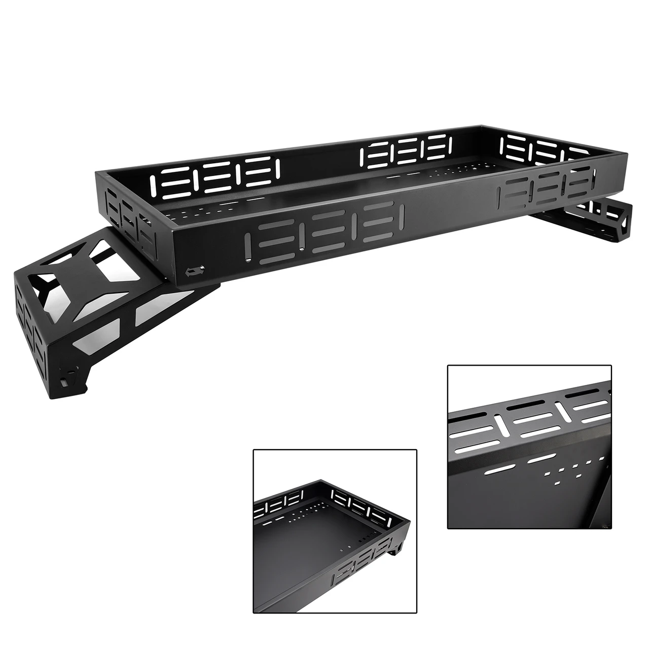 Universal Utv Raised Metal Full-Bed Rack Steel For Polaris Ranger 900 Xp General