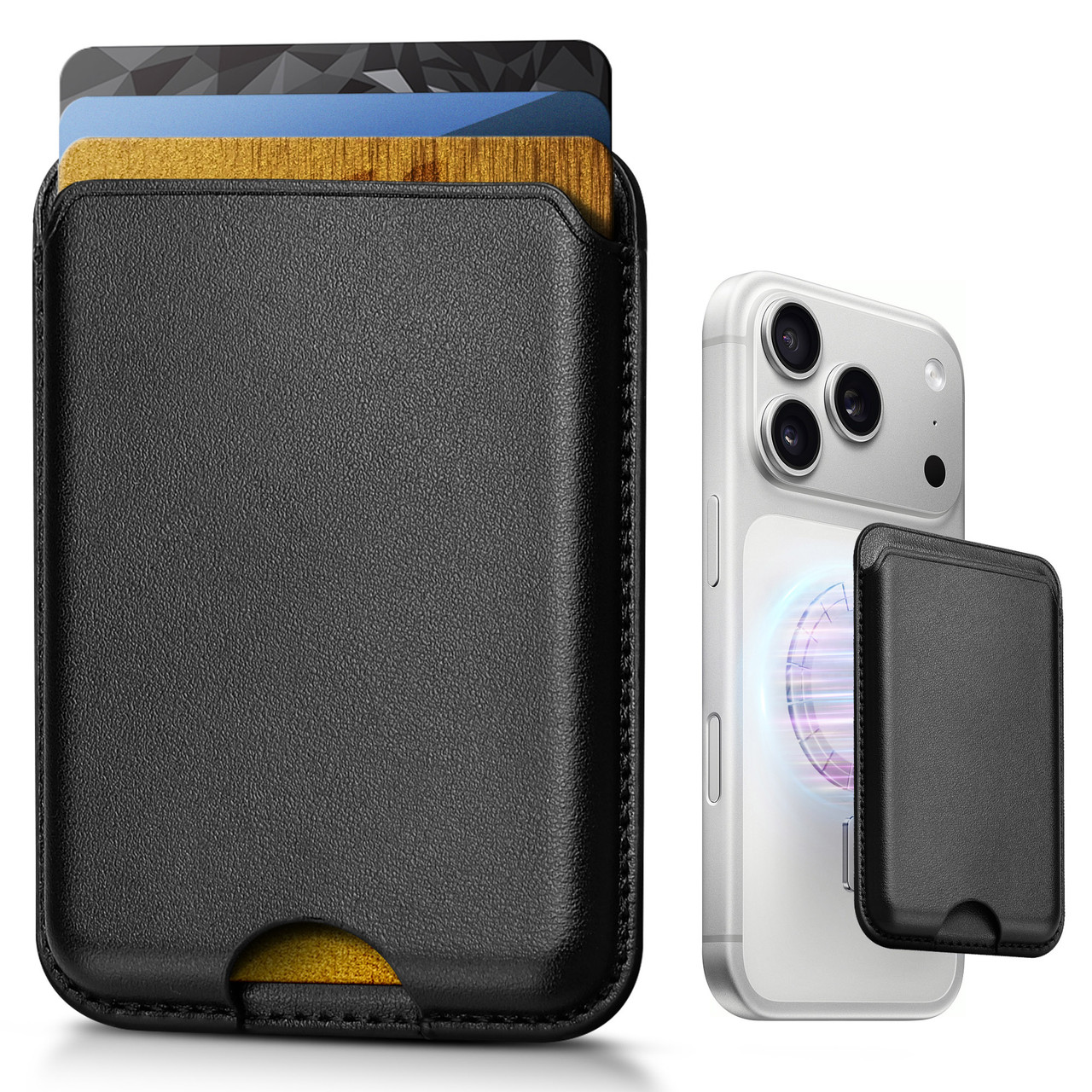 Magnetic Card Holder MagSafe Wallet RFID Protection for iPhone 17/16/15/14/13/12