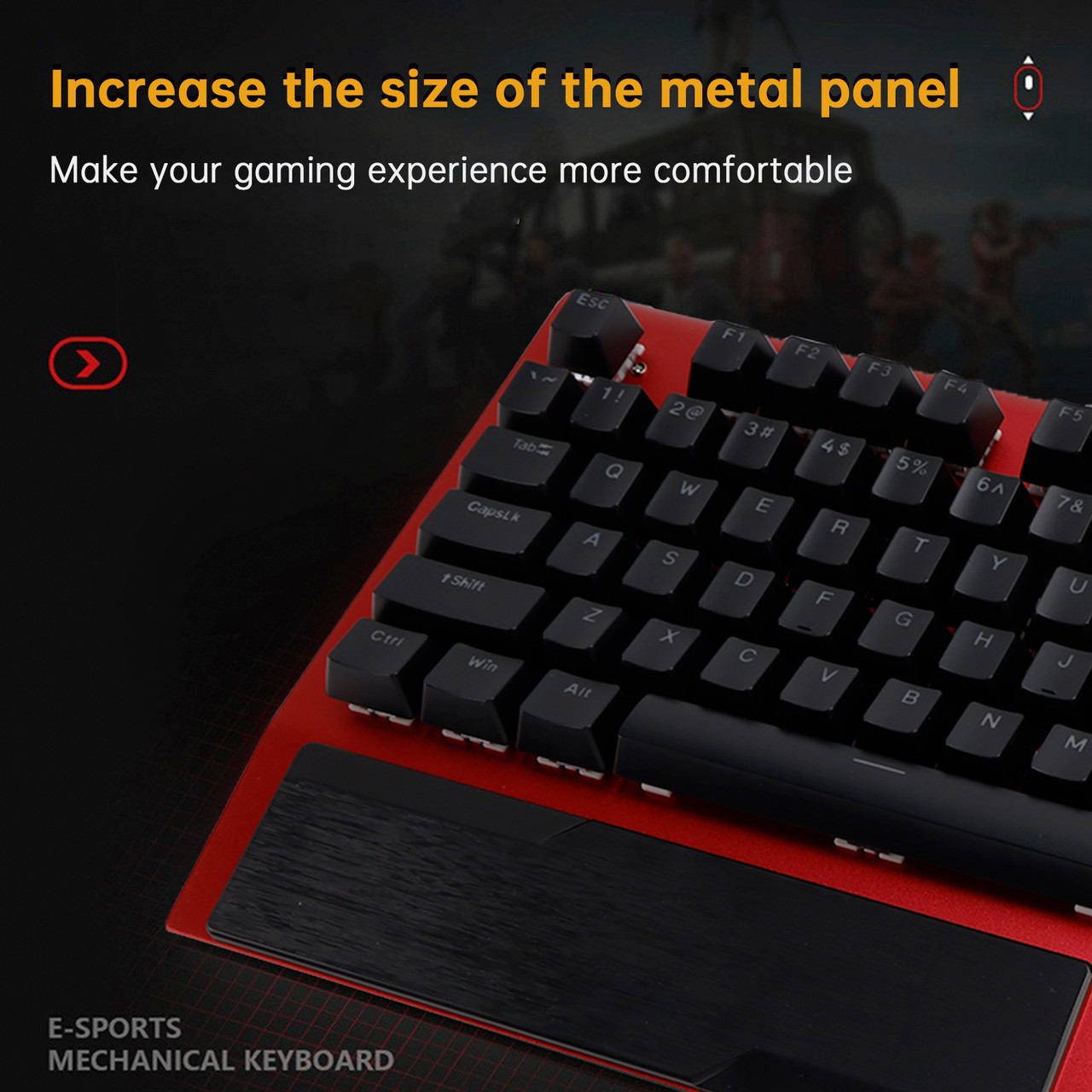 K1000 Mechanical Keyboard Wired 104-key Red Switches Gaming E-Sports Customized