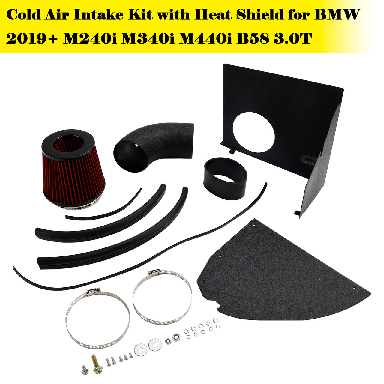 Cold Air Intake Kit with Heat Shield for BMW 2019+ M240i M340i M440i B58 3.0T