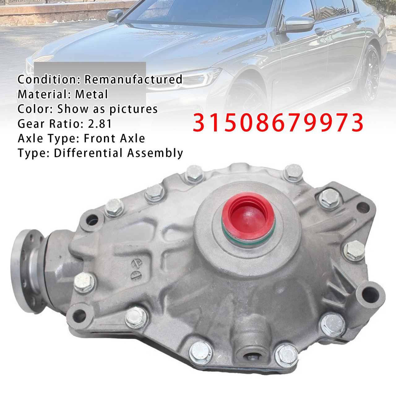 Front Differential 2.81 Ratio 31508679973 For BMW 750iX M760iX X7 X5 M850 G12