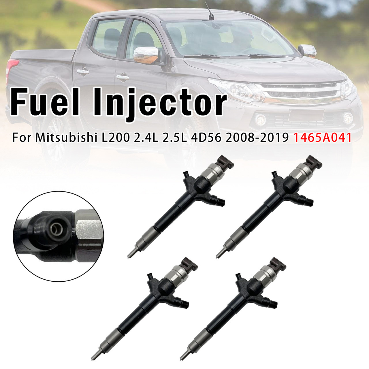 4Pcs Fuel Injector For Mitsubishi L200 2.4L 2.5L 4D56 2008-2019 1465A041