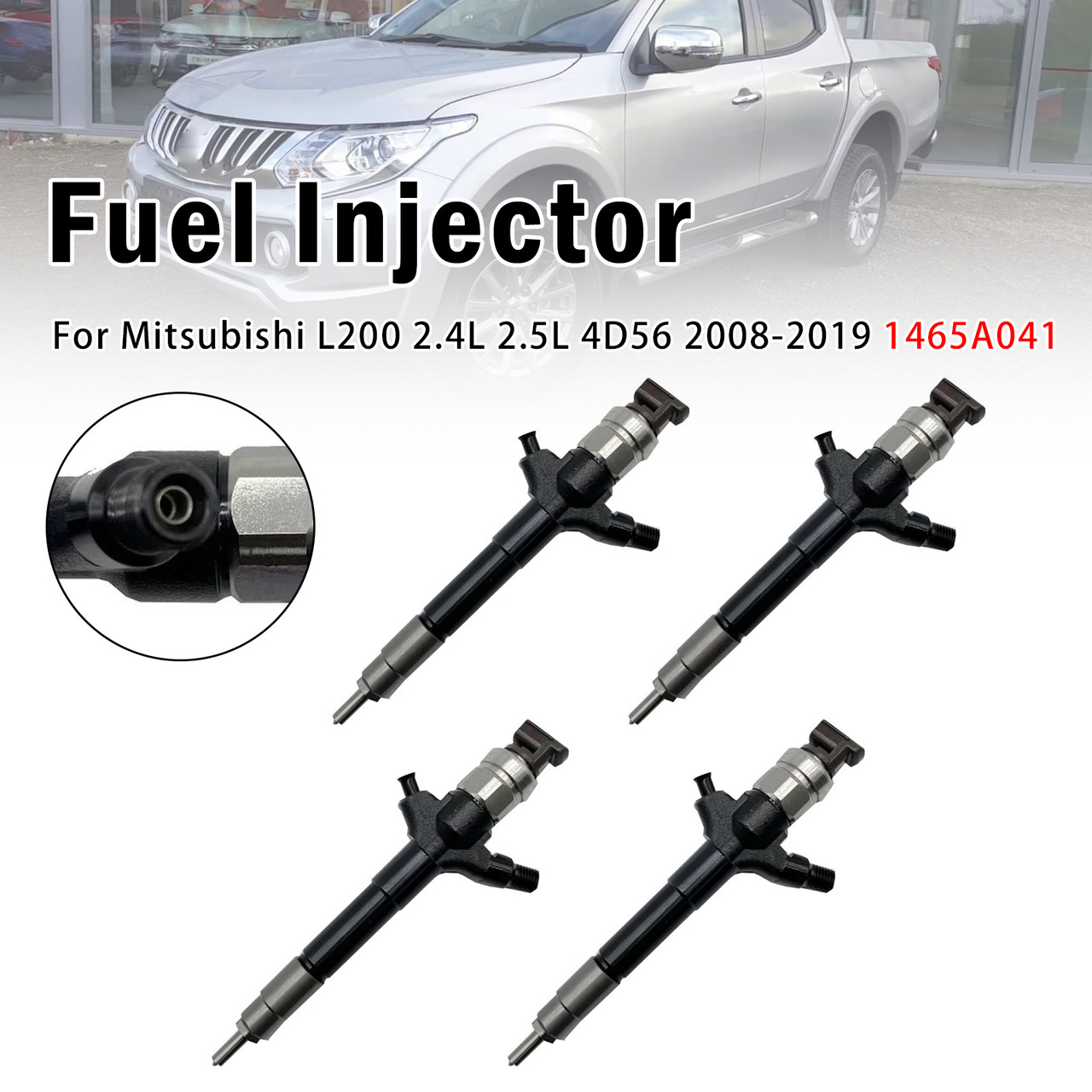 4Pcs Fuel Injector For Mitsubishi L200 2.4L 2.5L 4D56 2008-2019 1465A041