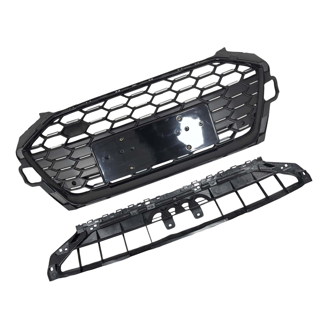 RS4?Style Front Bumper Grille Grill 8W0853651D Fit Audi A4 S4 B9.5 2020?2022