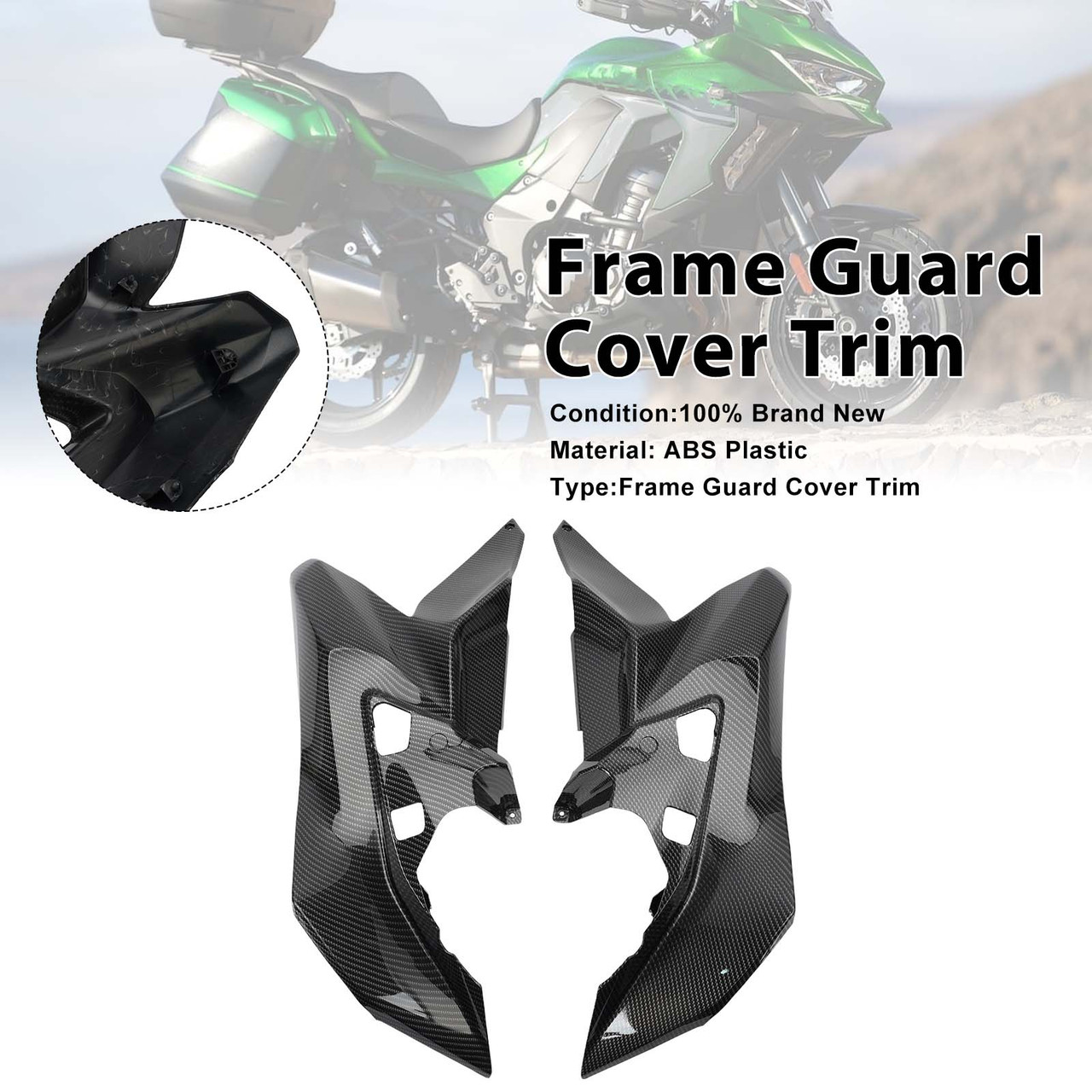 Frame Guard Side Cover Fairing For Kawasaki Versys 1000 2019-2024 Carbon