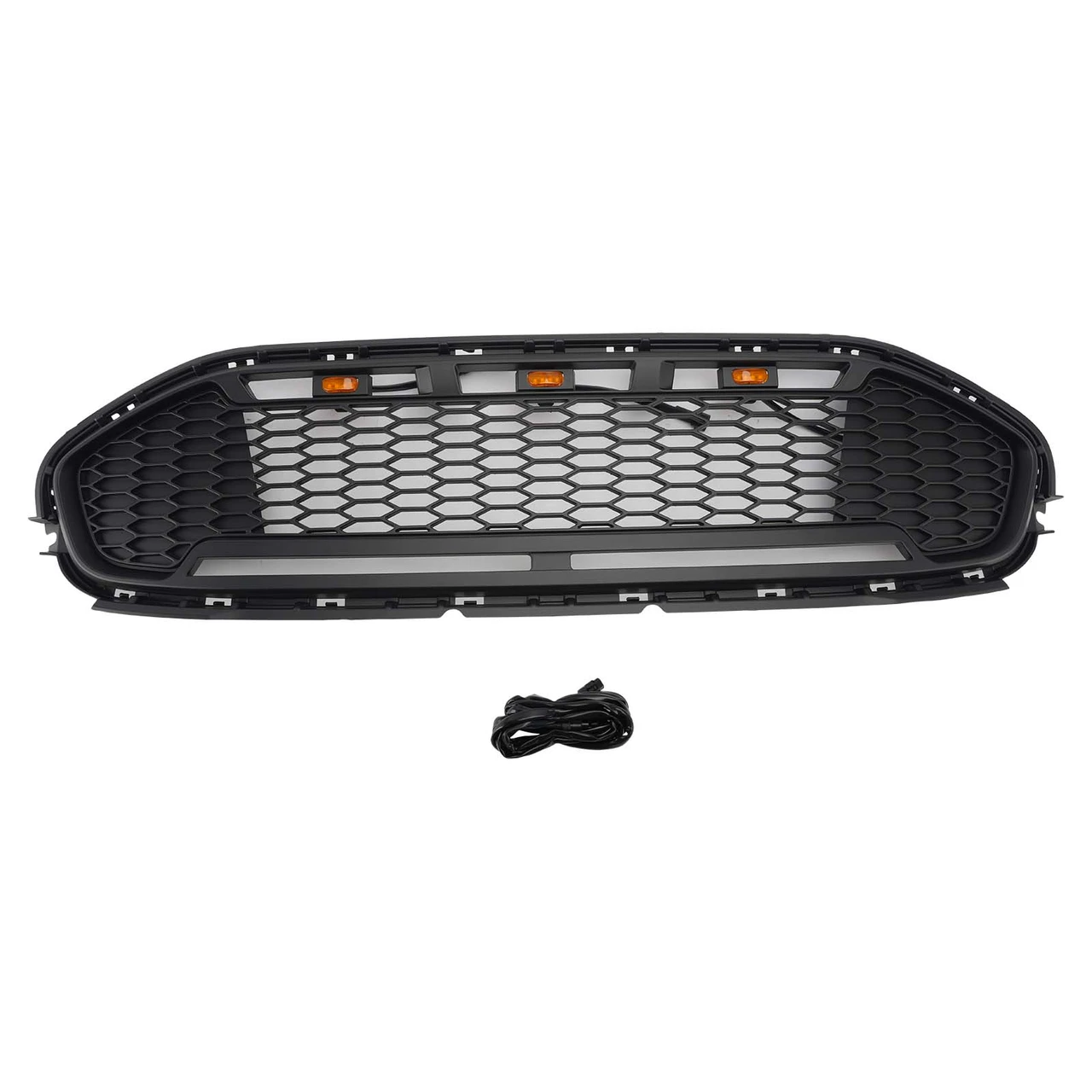 Black Front Bumper Grill Grille Fit Ford Transit Connect 2019-2023 W/LED
