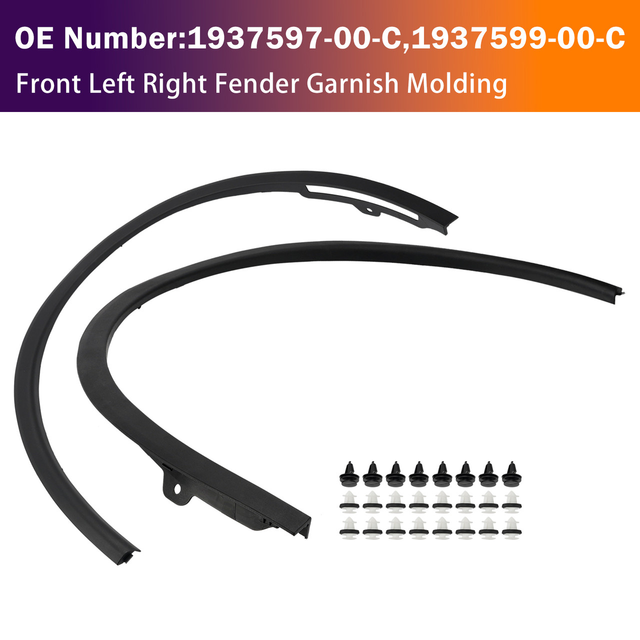 Left Right Fender Molding 1937597-00-C 1937599-00-C For Tesla Model Y 2025-2026