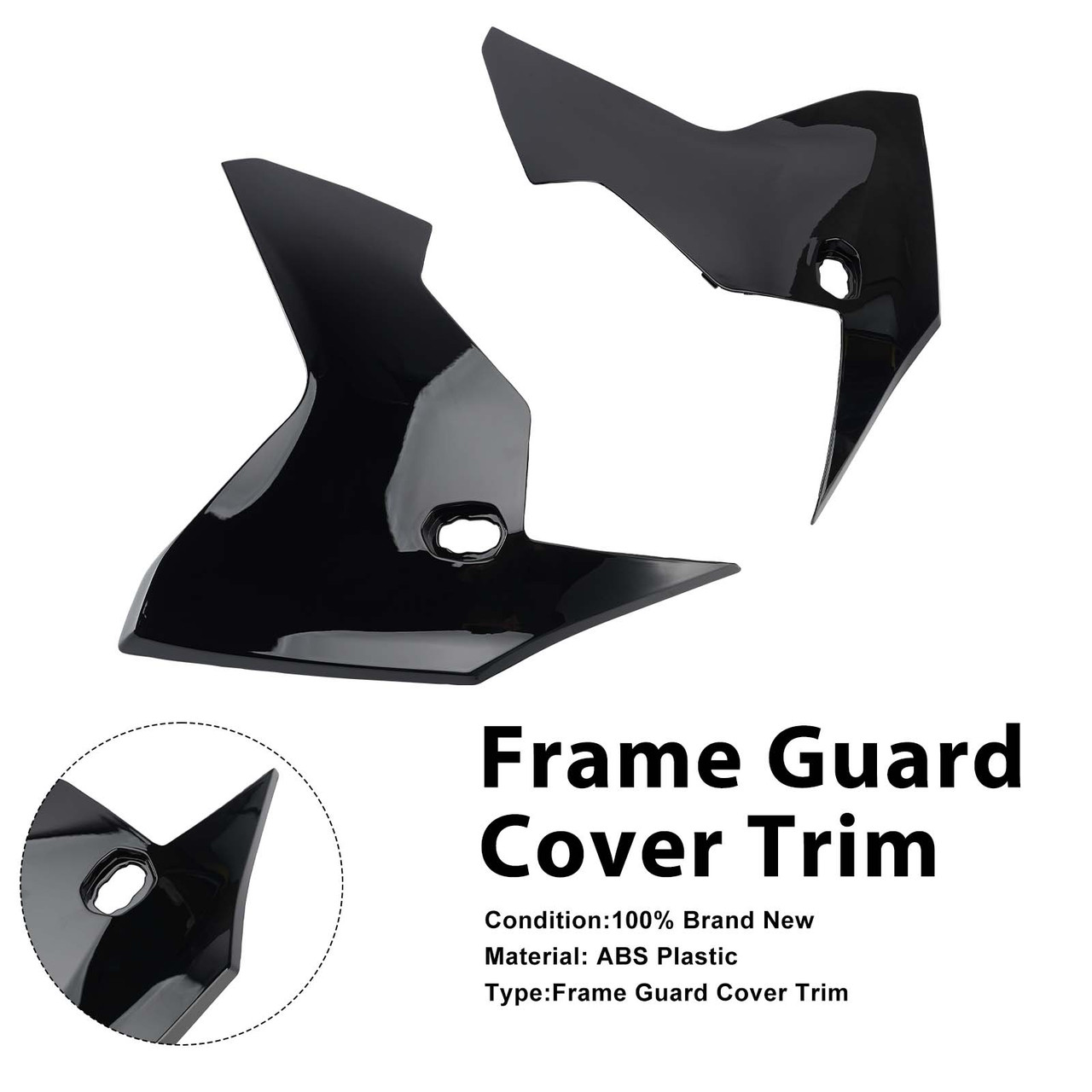 Frame Guard Side turn signal Fairing For Kawasaki Versys 1000 2019-2024 Black