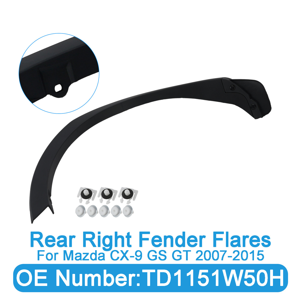 Rear Right Fender Flares TD1151W50H For Mazda CX-9 GS GT 2007-2015