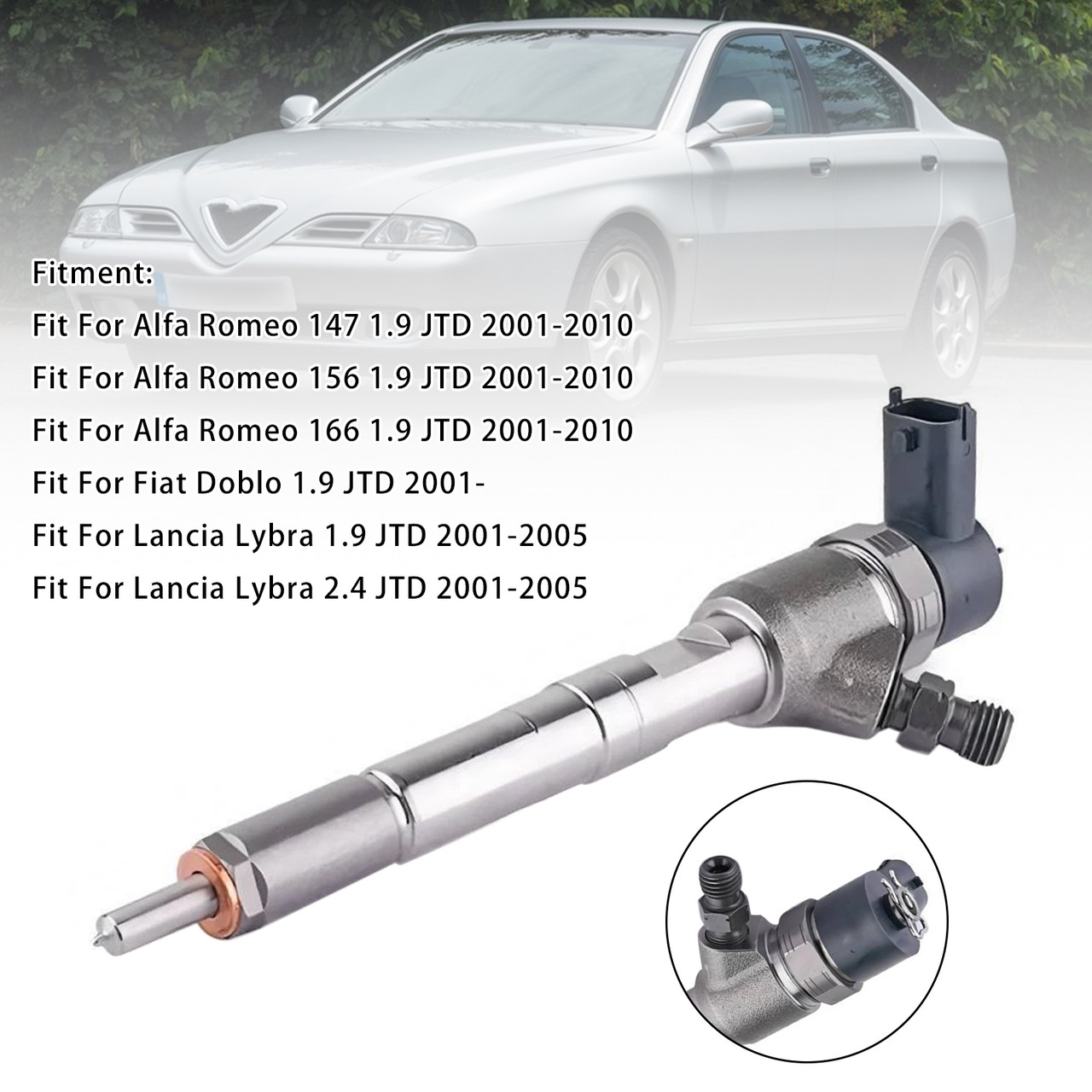 1Pcs Fuel Injector For Alfa Romeo 147 156 166 1.9 JTD 2001-2010 0445110111