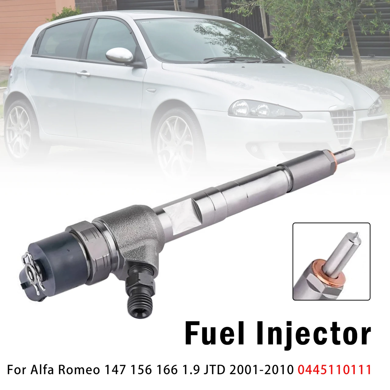 1Pcs Fuel Injector For Alfa Romeo 147 156 166 1.9 JTD 2001-2010 0445110111
