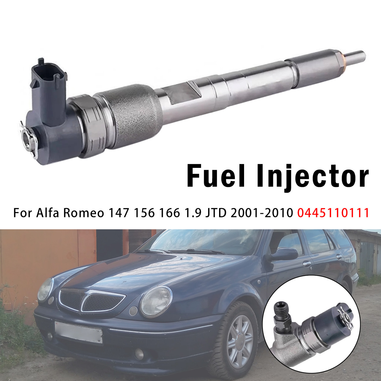 1Pcs Fuel Injector For Alfa Romeo 147 156 166 1.9 JTD 2001-2010 0445110111