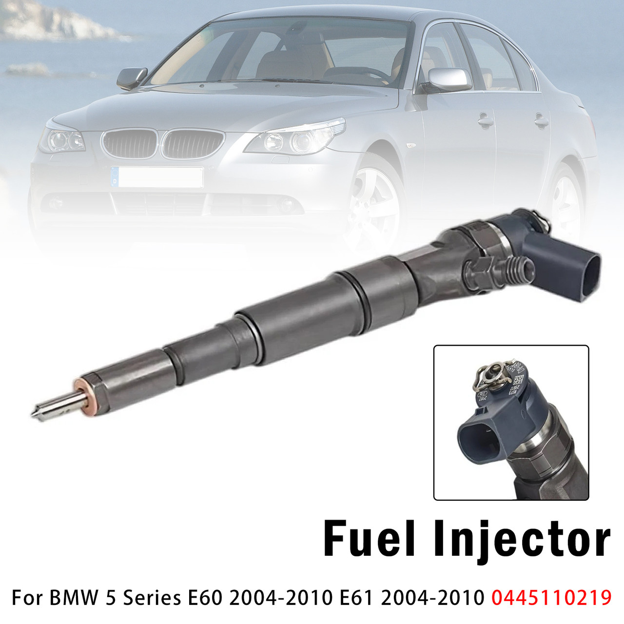 1Pcs Fuel Injector For BMW 5 Series E60 2004-2010 E61 2004-2010 0445110219